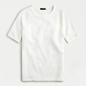 J. Crew Short-Sleeve Waffle T-Shirt Ivory